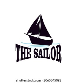 El marinero. Logo del velero. Diseño de ilustraciones vectoriales para logotipo empresarial, icono, plantilla