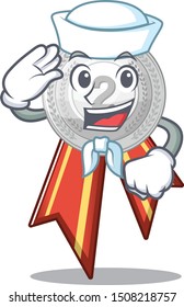 Sailor silver medal with the shape cartoon