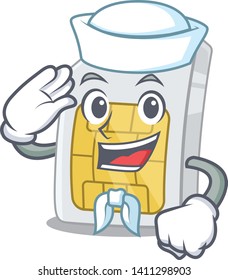 Sailor simcard in the phone a cartoon