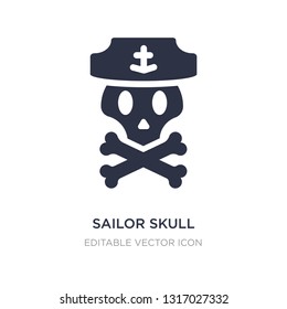 sailor skull icon on white background. Simple element illustration from Shapes concept. sailor skull icon symbol design.