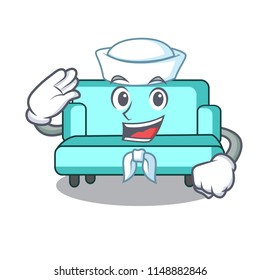 Sailor sofa character cartoon style