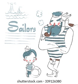 sailor son and sailor father