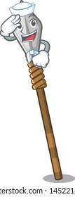 Sailor spear isolated with in the cartoon