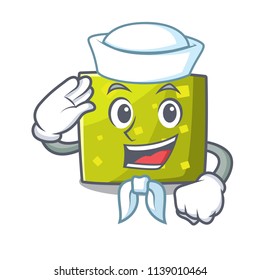 Sailor square character cartoon style
