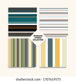 Sailor Stripes Seamless Design Set. Training Suit Lines Male Female Childrens Seamless Stripes Texture. Summer Spring Modern Fashion Textile. Funky Fashion Background Elegant Lines Endless Pattern.