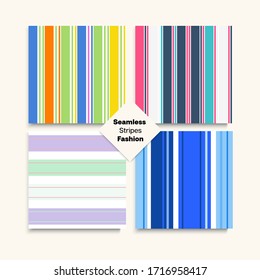 Conjunto De Diseño Sailor Stripes. Patrón de franjas sin sellos masculinas. Fondo De Moda Retro Líneas De Diseño Textura Interminable. Tejido De Moda Elegante De Primavera De Otoño. Líneas De Piscina