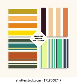 Sailor Stripes Seamless Design Set. Training Suit Lines Elegant Fashion   Modern Lines Endless Pattern. Summer Autumn Vintage Fashion Textile.