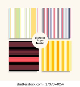 Sailor Stripes Seamless Design Set. Modern Fashion Background Training Suit Lines Female Childrens Male Seamless Stripes Texture. Elegant Lines Endless Pattern. Autumn Spring Funky Fashion Fabric.