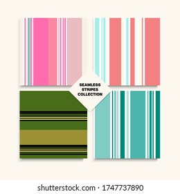 Sailor Stripes Seamless Design Set. Retro Fashion Background Swimming Suit Lines Summer Winter Elegant Fashion Print. Male Childrens Female Seamless Stripes Texture. Modern Lines Endless Pattern.