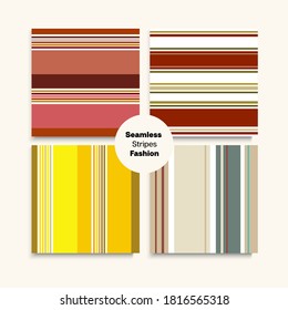 Sailor Stripes Seamless Design Set. Elegant Lines Endless Texture. Childrens Female Male Seamless Stripes Pattern. Swimming Suit Lines Autumn Winter Modern Fashion Fabric. Funky Fashion Background