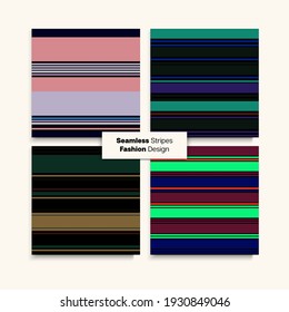El Sailor Stripes Seamless Design Set. Moda De Moda De Moda De Fondo Hombres Niñas Patrón De Tiras Sin Maravilla. Business Suite Lines Winter Autumn Elegant Fashion Fabric. Líneas Retro Textura Interminable.