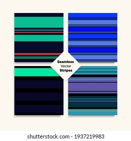 Sailor Stripes Seamless Design Set. Spring Winter Modern Fashion Textile. Training Suit Lines Hipster Lines Endless Texture. Elegant Fashion Background Childrens Female Male Seamless Stripes Pattern.