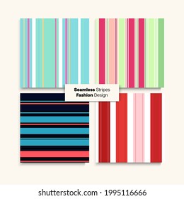 El Sailor Stripes Seamless Design Set. Impresión divertida de invierno de otoño. Patrón interminable de líneas modernas. Niños Mujeres Textura De Tiras Sin Pena. Líneas de juego de entrenamiento de fondo de moda retro