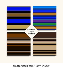 El Sailor Stripes Seamless Design Set. Patrón de franjas sin soldadura masculinas para niños. Impresión de moda moderna de primavera otoño. Líneas De Traje De Entrenamiento Líneas Retro Textura Interminable. Fondo de moda vintage