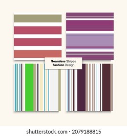 El Sailor Stripes Seamless Design Set. Niños Hombres Textura De Tiras Sin Sangre Femeninas. Vintage Fashion Background Winter Summer Trendy Fashion Fabric. Patrón interminable de líneas elegantes. Líneas de conjunto de negocios
