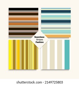 Sailor Stripes Seamless Design Set. Summer Winter Hipster Fashion Fabric. Retro Fashion Background Training Suit Lines Trendy Lines Endless Texture. Female Male Childrens Seamless Stripes Pattern.
