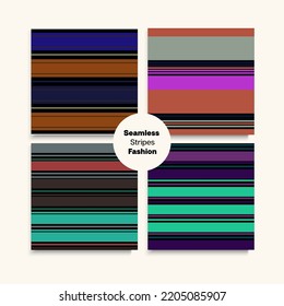 El Sailor Stripes Seamless Design Set. Elegante Antecedentes De Moda Líneas De Moda Inoxidables Texturas. Patrón de franjas sin soldadura masculinas para niños. Colmenaje Líneas De Bañera Primavera Otoño Hipster Impresión De Moda.