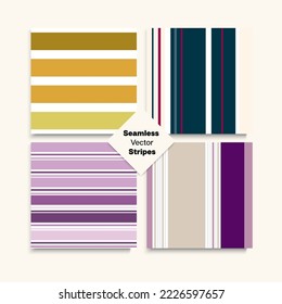 Sailor Stripes Seamless Design Set. Autumn Summer Vintage Fashion Textile. Hipster Fashion Background Childrens Male Female Seamless Stripes Texture. Elegant Lines Endless Pattern. Training Suit Lines