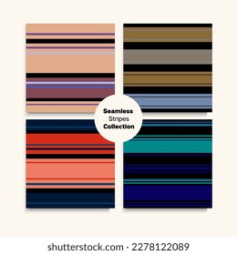 El Sailor Stripes Seamless Design Set. Textura sin fin de líneas antiguas. Colmenas De Bañera De Moda Retro Fondo Verano Primavera Funky Impresión De Moda. Patrón de franjas sin soldadura masculinas para niñas.