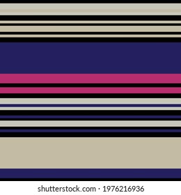 Sailor Stripes Seamless Pattern. Business Suit Horizontal Lines. Autumn Winter Modern Fashion Print. Horizontal Lines Endless Design. Male, Female, Childrens Summer, Spring Seamless Stripes Texture.