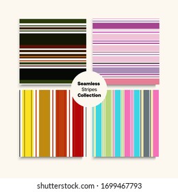 Sailor Stripes Seamless Pattern Set. Childrens Male Female Seamless Stripes Texture. Training Suit Lines Spring Autumn Funky Fashion Print. Vintage Lines Endless Design. Trendy Fashion Background