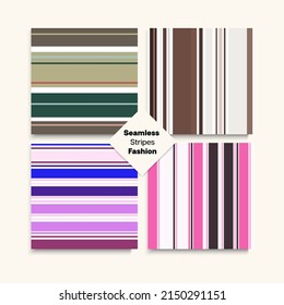 Sailor Stripes Seamless Pattern Set. Training Suit Lines Modern Fashion Background Childrens Male Female Seamless Stripes Texture. Vintage Lines Endless Design. Winter Spring Elegant Fashion Textile.