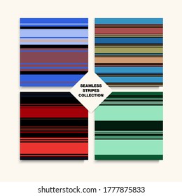 Sailor Streifen Nahtlose Textur Set. Business Suit Lines Eleganter Modehintergrund Winter Sommer Moderne Mode Fabric. Hipster Lines Endloses Muster. Männliche Kinder Weibliche Nahtlose Streifen Design.