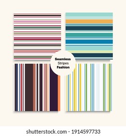 Juego De Textura Sin Maravilla De Las Bandas De Sailor. Patrón infinito de líneas de Hipster. Elegante Fondo De Moda Niñas Masculinas Diseño De Tiras Impresionantes. Impresión de moda moderna del otoño de verano. Líneas de conjunto de negocios