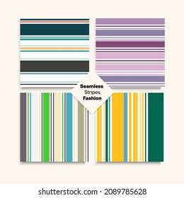 Sailor Streifen Nahtlose Textur Set. Kinder Weibliche Männer Muster nahtloser Streifen. Elegantes Lines Endloses Design. Summer Spring Trendmode Textil. Retro-Mode-Hintergrund - Badeanzüge