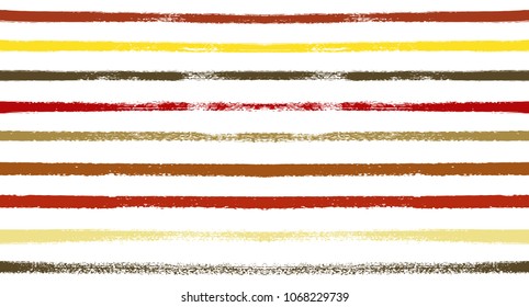 Sailor Stripes Seamless Vector Summer Pattern. Autumn Colors Yellow, Orange, Pink, Purple, Grey, White Stripes. Hipster Vintage Retro Textile Design. Creative Horizontal Banner. Watercolor Prints.