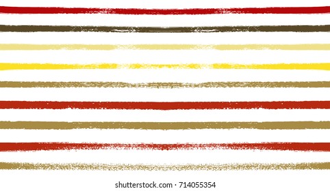 Sailor Stripes Seamless Vector Summer Pattern. Autumn Colors Yellow, Orange, Pink, Purple, Grey, White Stripes. Hipster Vintage Retro Textile Design. Creative Horizontal Banner. Watercolor Prints.