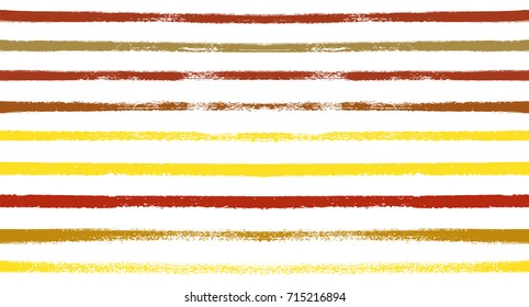 Sailor Stripes Seamless Vector Summer Pattern. Autumn Colors Yellow, Orange, Pink, Purple, Grey, White Stripes. Hipster Vintage Retro Textile Design. Creative Horizontal Banner. Watercolor Prints.