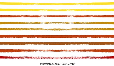 Sailor Stripes Seamless Vector Summer Pattern. Autumn Colors Yellow, Orange, Pink, Purple, Grey, White Stripes. Hipster Vintage Retro Textile Design. Creative Horizontal Banner. Watercolor Prints.