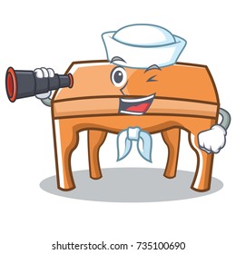 Sailor table character cartoon style