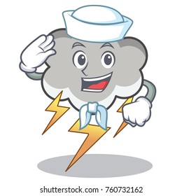 Sailor thunder cloud character cartoon
