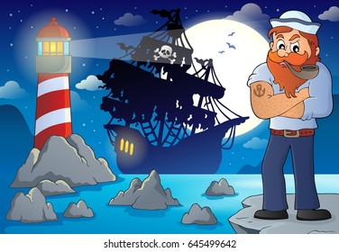 Sailor topic image 3 - eps10 vector illustration.
