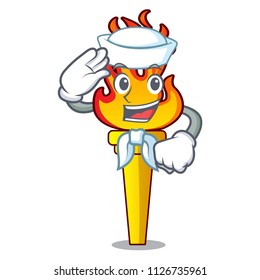 Sailor torch character cartoon style