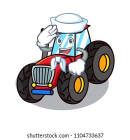 Sailor tractor character cartoon style
