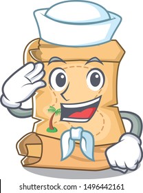 Sailor treasure map in the character shape