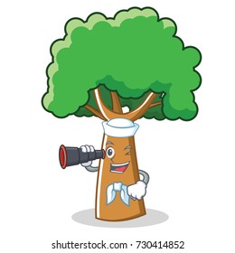 Sailor tree character cartoon style
