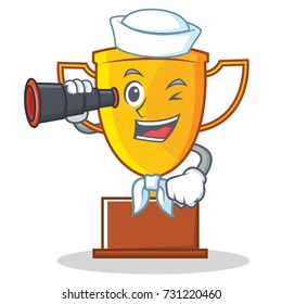 Sailor trophy character cartoon style