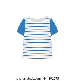 Sailor t-shirt light blue with white line vector illustration on white background