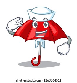 Sailor umbrella red in a character beautiful