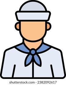 Icono del vector del marinero. Se puede usar para imprimir, móviles y aplicaciones web.