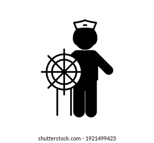 Sailor vector icon.  Editable stroke. Symbol in Line Art Style for Design, Presentation, Website or Apps Elements, Logo. Pixel vector graphics - Vector
