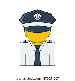 sailor vector icon. Flat style. Cartoon style. Military symbol for web and mobile.