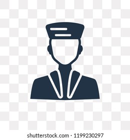 Sailor vector icon isolated on transparent background, Sailor transparency concept can be used web and mobile