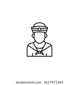 Sailor vector line icon icons design
