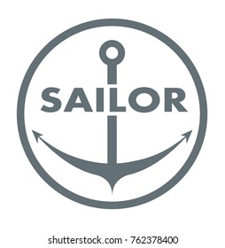 sailor vector stamp icon logo template