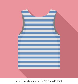 Sailor vest tshirt icon. Flat illustration of sailor vest tshirt vector icon for web design